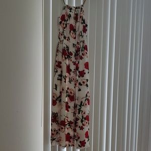 Braid strap Floral faux pearl detail Cami dress